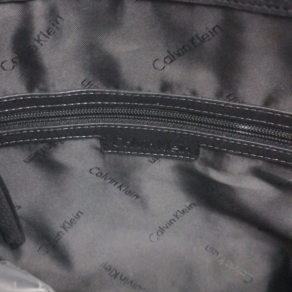 Calvin Klein L-Lynn Leather Fringe Chainlink Whipstitch Women's Hobo Handbag NWT - Picture 9 of 16